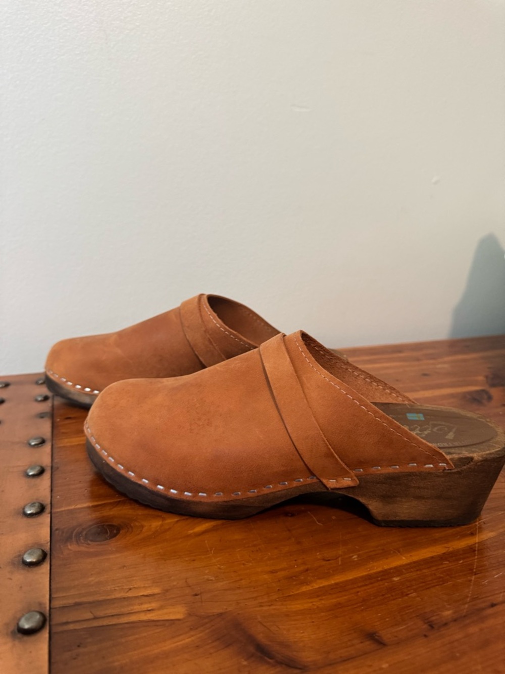 Lotta from Stockholm Tan Leather Slip-On Clogs - Picture 4 of 4